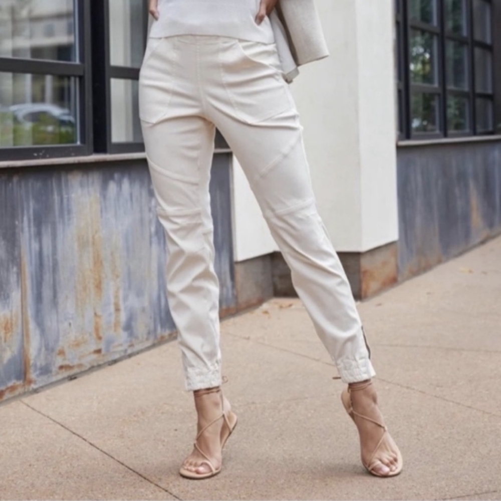 SPANX Stretch Cargo Twill Jogger Parchment Size 1X